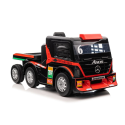 Auto Na Akumulator Mercedes + Naczepa XMX622B Czerwony LCD