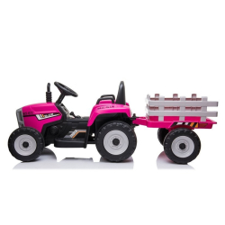 Traktor na Akumulator z Przyczepą XMX611 Różowy