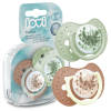 LOVI: Smoczek silikonowy dynamiczny 6-18 m 2 szt Tie Dye Green