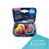 Canpol Babies: Smoczek silikonowy Light touch 6-18m symetryczny NEON LOVE 2 szt.