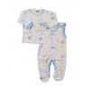 Komplet niemowlęcy śpioch i kaftan MK 50 biały w gwiazdki