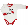 MROFI: Body z długim rękawem I LOVE YOU r.74