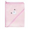 Eevi Okrycie Kąpielowe różowe100x100 BABY LOVE FROTTE