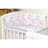 Amy: pościel 3-elem. 100x135cm chmurki szary-różowy