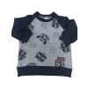 Feniks: Bluza bawełniana chłopięca czarno-szara w szopy r. 74
