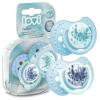 LOVI: Smoczek silikonowy dynamiczny 18m+  2 szt Tie Dye Blue