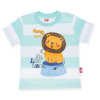 2be3: T-shirt bawełniany kr. ręk. Lew r. 74