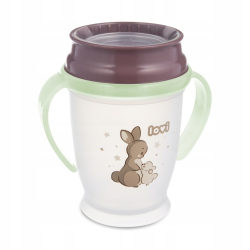 LOVI: KUBEK 360° NAUKA PICIA ŚWIECI W CIEMNOŚCI 250ml RABBIT 1/610