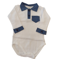 Makoma: Body bawełniane Elegant dł. ręk. białe r. 80