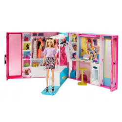 Barbie Wymarzona Szafa na Ubranka z Lalką