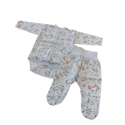 MK: Komplet bawełniany body + półśpioch r. 62
