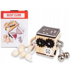 Norimpex: Kostka manualna sensoryczna drewniana busy cube