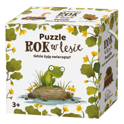 Nasza Księgarnia: Puzzle Rok w lesie. Gdzie żyją zwierzęta? 20 el.