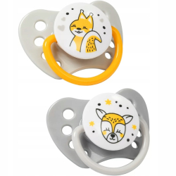 BabyOno SMOCZEK ANATOMICZNY 3-6m szary/żółty 2 szt