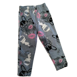 PRO-IGIEŁKA: Legginsy szare ze wzorkami r.92