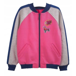 Bluza dresowa 104 Bembi róż granat szary suwak