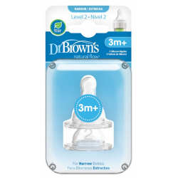 Dr Brown's Smoczek do Wąskiej Butelki 3m+ 2szt
