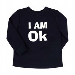 Bluzka I am OK Bembi dł. rękaw 98 granatowa