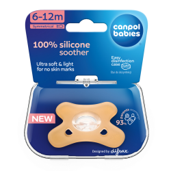 Canpol Smoczek 100% Silikonowy Symetryczny 6-12m
