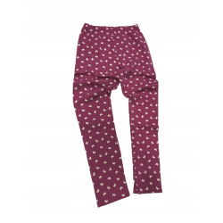 Legginsy dziewczęce Bembi 128 wrzosowe w motyle