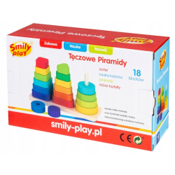 Smily Play Tęczowe Piramidy Drewniane