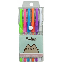 PUSHEEN: Kolorowe długopisy żelowe 6 szt.