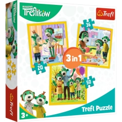 Puzzle 3w1 Rodzina Treflików Razem jest wesoło