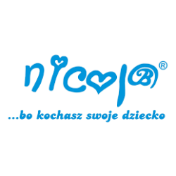 Nicol: Pajac bawełniany w biało-czarne pasy i różowe kwiaty r. 62