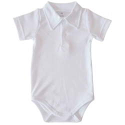 Lafel: Body polo bawełniane kr. ręk. białe r. 86