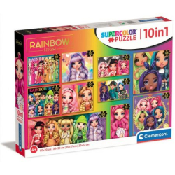 Clementoni: Puzzle 10w1 Supercolor Rainbow High