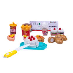 Norimpex: ZESTAW FASTFOOD + TORT DO NAUKI KROJENIA WOREK