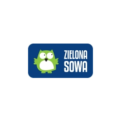 Zielona Sowa Nauka z grubym obrysem Koło i trójkąt