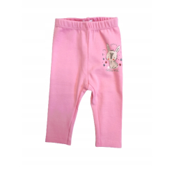 Legginsy dziewczęce Bembi 80 różowe z króliczkiem