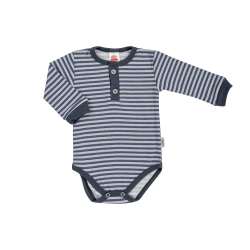 Makoma: Body polo z długim rękawem w paski  r.74