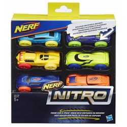 Nerf Nitro - Zestaw 6 Piankowych Samochodzików