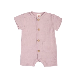 Rampers niemowlęcy muślinowy Just Muslin - Pink 62