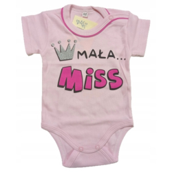 Body Mała Miss kr. rękaw MK 56 różowe
