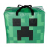 Minecraft Torba na zakupy Jumbo zielona